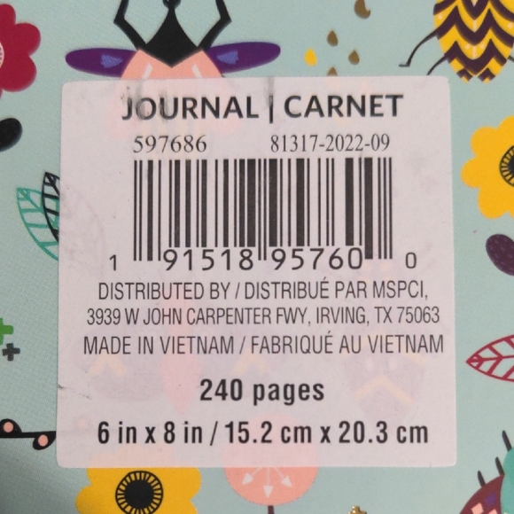 Colorful Insect Pattern Spiral Notebook - Picture 2 of 5